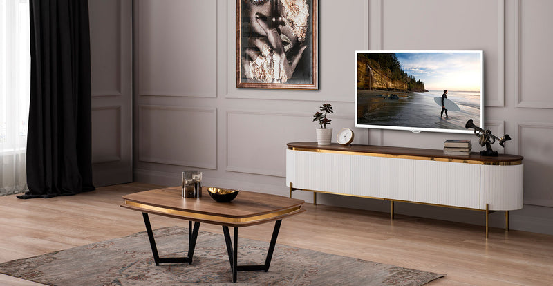 Tesla Gold Ekru Tv Ünitesi