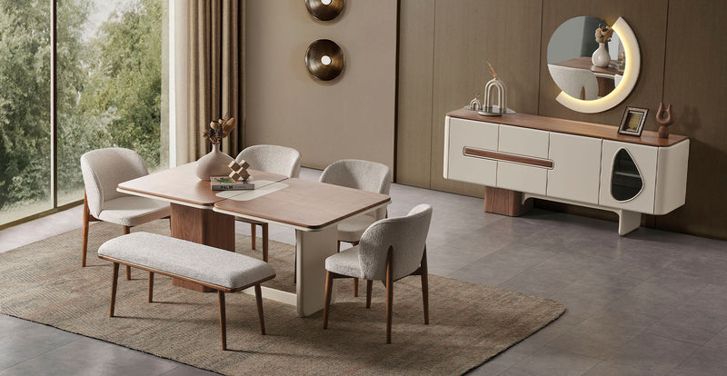 Enna Ekru Yemek Odası