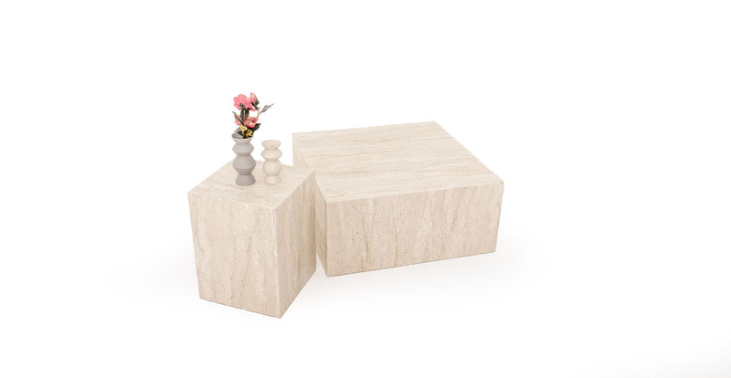 Traverten Küp Orta Sehpa