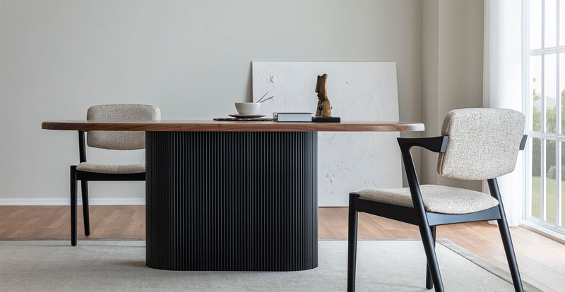 Vera Ceviz Elips Masa Takımı